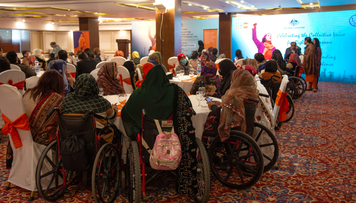 People look toward the officials during the celebration of the International Day of Persons with Disabilities as part of the 16 Days of Activism campaign on the prevention of Gender-Based Violence on December 15, 2023. — Facebook/Special Talent Exchange Program (STEP)