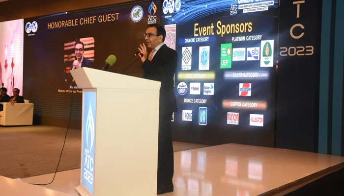 Energy Minister Muhammad Ali speaks during an event in this image released on November 7, 2023. — Facebook/Ministry of Energy-Petroleum Division, Government of Pakistan