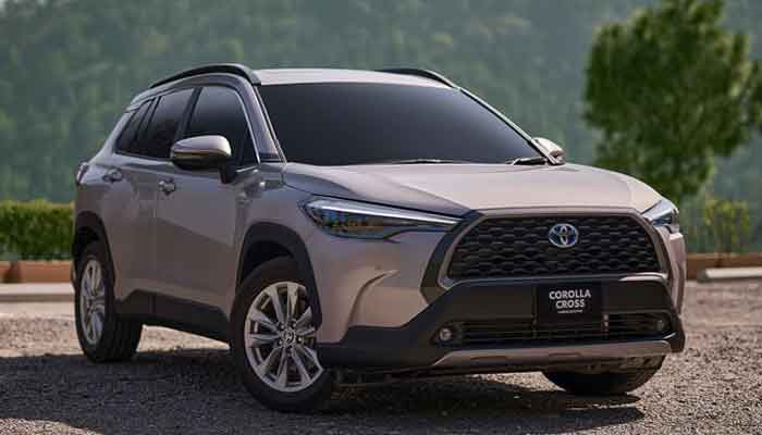 Toyota Cars Pakistans newly-unveiled hybrid electric SUV Corolla Cross can be seen in this image. — Toyota Pakistan website