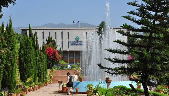 Dr Raziuddin Memorial Library can be seen within the Quaid-i-Azam University Islamabad in this picture released on June 8, 2023. — Facebook/Quaid-i-Azam University, Islamabad