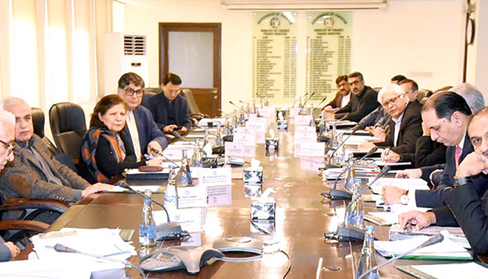 The Federal Minister for Finance, Revenue, and Economic Affairs, Dr. Shamshad Akhtar presided over a meeting of the Economic Coordination Committee (ECC) of the Cabinet on December 28, 2023. — APP