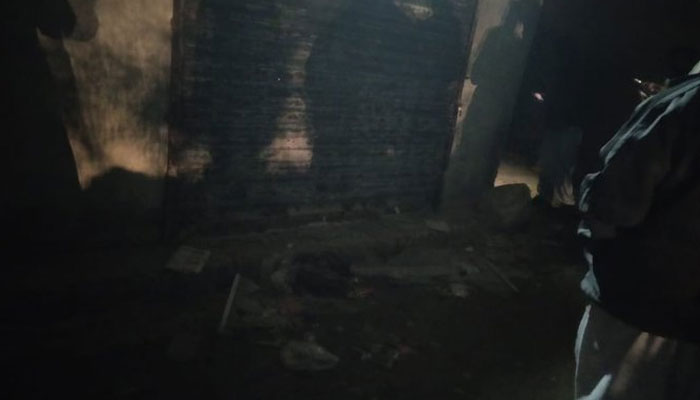 The image shows the bomb site in the Mach area of Bolan. — x/Info_Balochistn