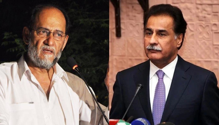 PML-N leaders Sheikh Rohail Asghar (left) and Sardar Ayaz Sadiq. — Facebook/Sheikh Rohale Asghar/File