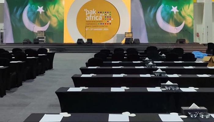 General view of  the 4th Pakistan – Africa Trade Development Conference (PATDC) hall on January 8, 2024. — Facebook/Trade Development Authority of Pakistan