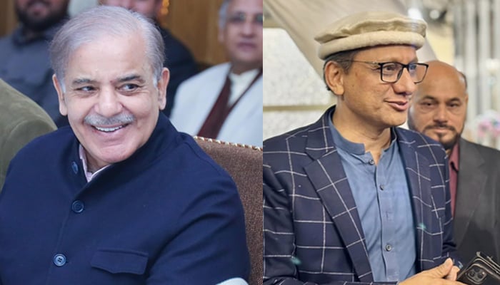 Pakistan Muslim League-Nawaz (PML-N) leader and former prime minister Shehbaz Sharif (L), Pakistan Peoples Party (PPP) leader, and former Sindh local government minister Saeed Ghani (R). — Facebook/PML(N), Saeed Ghani