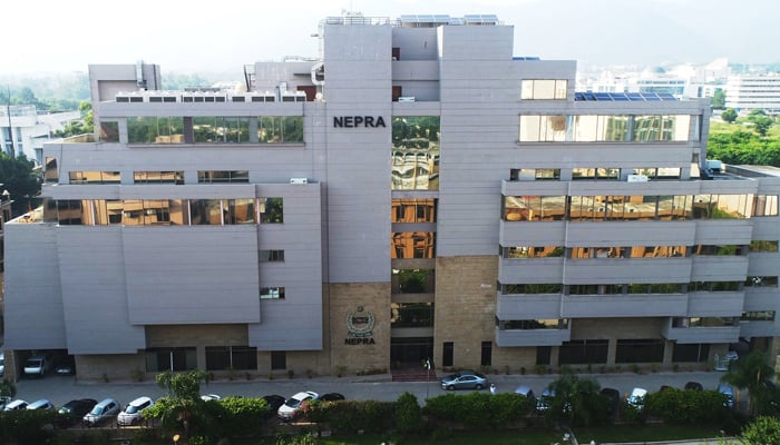 This aerial view shows the National Power Regulatory Authority building in Islamabad. — Facebook/NEPRA