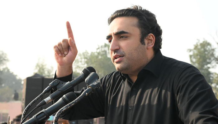 Pakistan Peoples Party (PPP) Chairman Bilawal Bhutto Zardari while addressig a party gathering on January 11, 2024. — Facebook/Pakistan Peoples Party - PPP