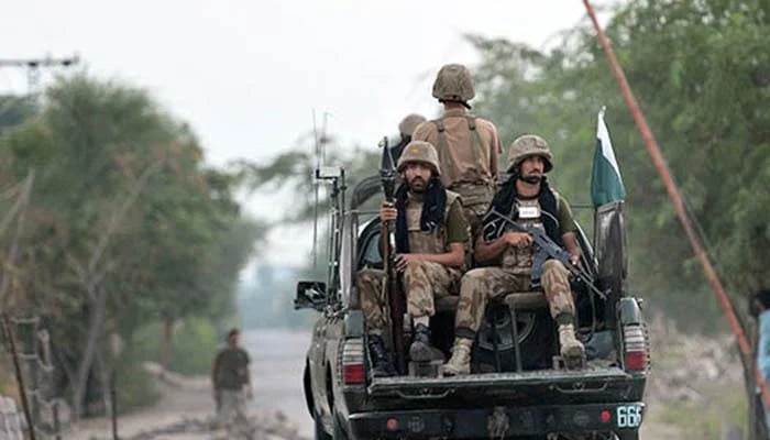 Pakistan Army Troops can be seen in this image.—AFP/File