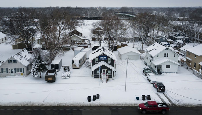 In Des Moines, Iowa, daytime temperatures aren’t expected to climb above zero on Monday, when the GOP presidential caucuses are to be held. — SHUTTERSTOCK