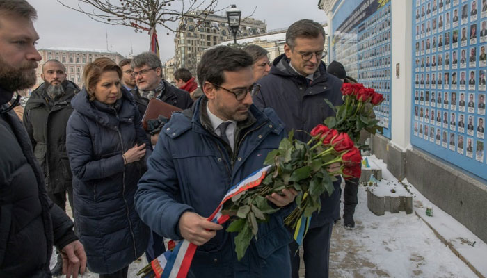 Zelensky made it clear he appreciated the significance of Sejourne making Ukraine his first official stop. — AFP