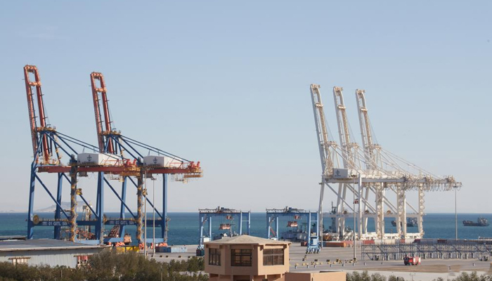 This photo taken on December 4, 2023, shows a view of the Gwadar port in Balochistan, Pakistan. — Xinhua