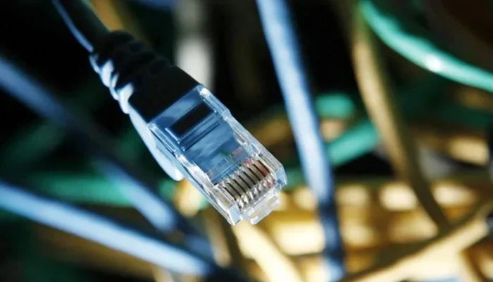 An internet cable is seen in a server room in this picture illustration taken in Warsaw on January 24, 2012. —AFP