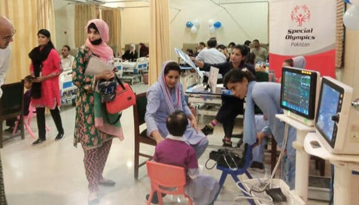 Healthcare experts examine a child during a paediatrics camp on October 7, 2023. — Facebook/Al-Shifa Trust