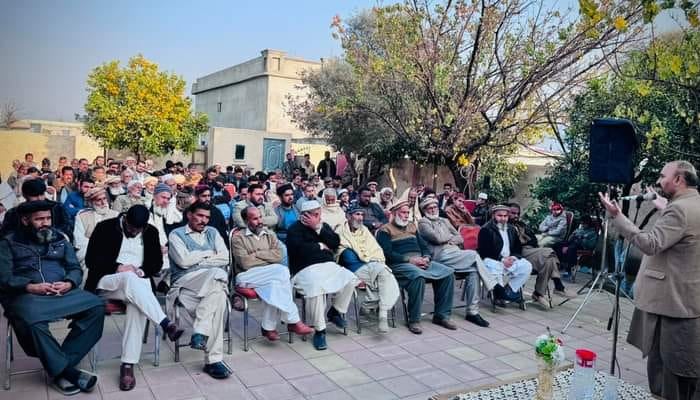 Jamaat e Islami candidate for National Assembly speaks during a corner meeting in Islamabad on January 15, 2024. — Facebook/Media Cell Jamaat e Islami Islamabad