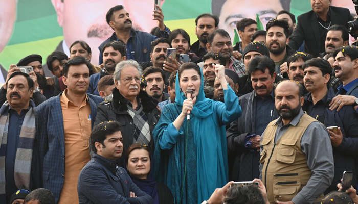 PMLN Chief Organizer Maryam Nawaz addresses the party supporters during her election campaign from PP-159 falling in Gujumta and Nishtar Colony, Lahore on January 16, 2024. — Facebook/Maryam Nawaz Sharif