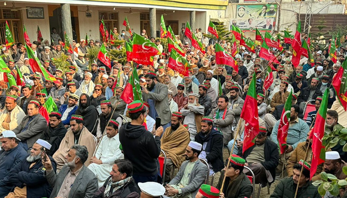 PTI workers can be seen during a party gathering on January 17, 2024. — Facebook/Pakistan Tehreek-e-Insaf