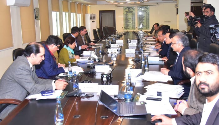Minister for Finance, Revenue, and Economic Affairs, Dr Shamshad Akhtar chairs a meeting on drugs pricing mechanism on 19th January 2024 in Islamabad. — X/@Financegovpk