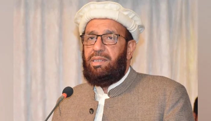 PMLN leader Sardar Mohammad Yousuf speaks during a gathering on November 30, 2023. — Facebook/Sardar Muhammad Yousaf