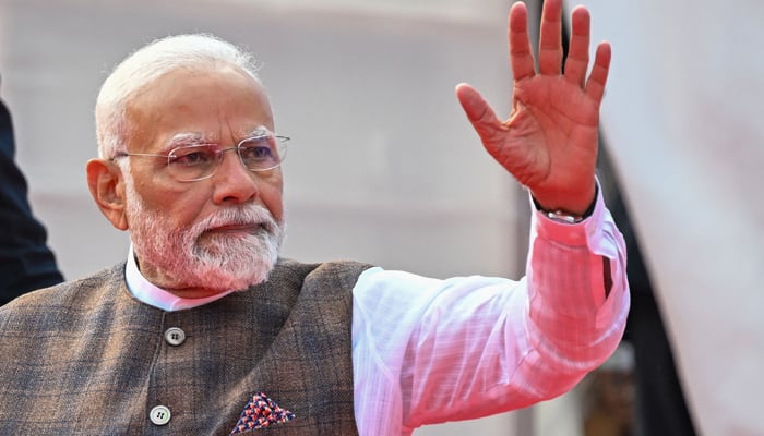 Indian Prime Minister Narendra Modi attends the inauguration of the Global Trade Show ahead of the Vibrant Gujarat Global Summit 2024 in Gandhinagar on January 9, 2024. — AFP