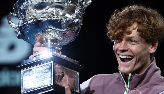 Italys Jannik Sinner celebrates after winning his first Grand Slam title. — AFP/File