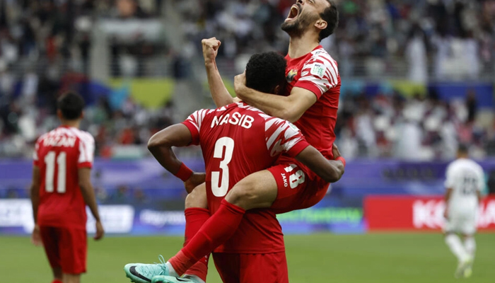 In this image, Jordans players celebrate their equalizer. — AFP/File