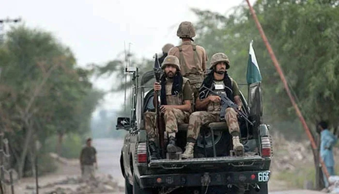 Security forces traveling in a military vehicle. — AFP/File