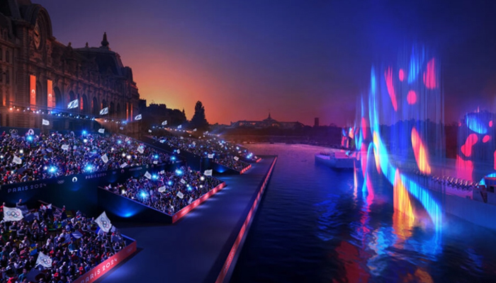 The Paris Olympics opening ceremony shows this mock-up illustration released by the organizer. —AFP/File