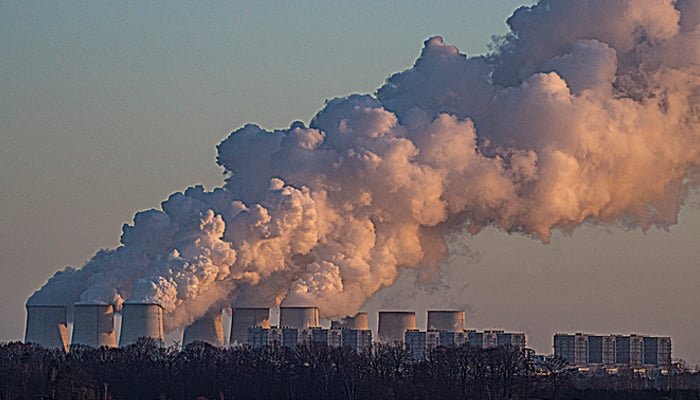 This image shows steam coming out into the environment from a power plant. — AFP/File