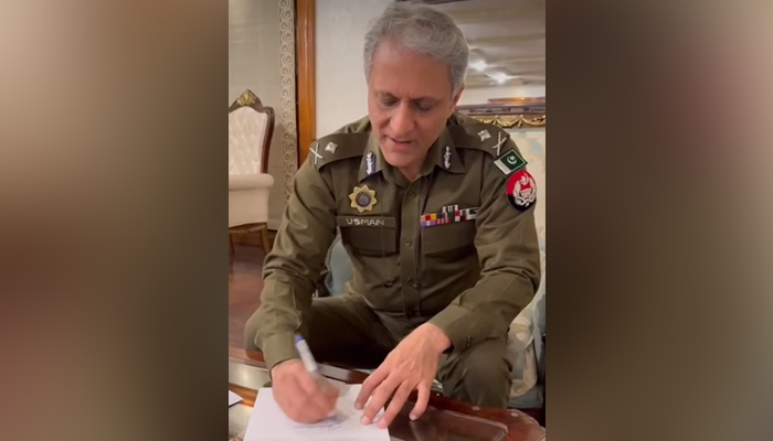 IG Punjab signs orders to promote 35 inspectors to the posts of DSP on February 6, 2024. —Facebook/Punjab Police Pakistan