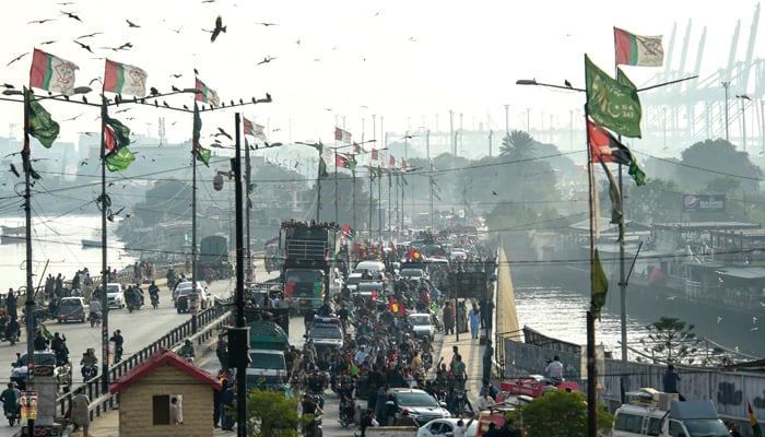 Supporters of Pakistan Peoples Party (PPP) attend an election campaign rally in Karachi on February 5, 2024, ahead of the national elections. — AFP