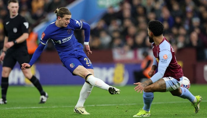 Chelsea midfielder Conor Gallagher scores against Aston Villa. — AFP/File