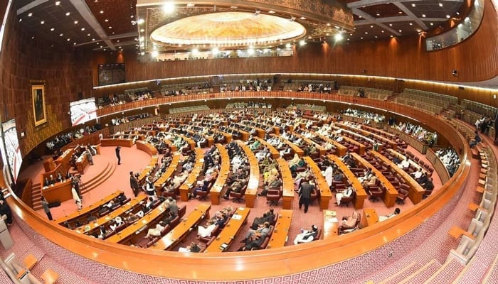 A National Assembly session is underway on April 10, 2023. — Facebook/National Assembly of Pakistan