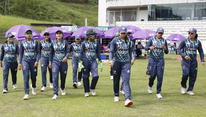 Pakistan womens cricket team can be seen at the cricket ground. — X/Bismah Maroof