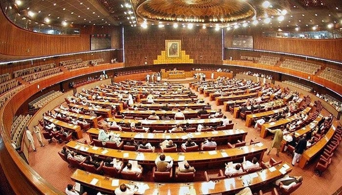 An aerial view of the National Assembly of Pakistan in Islamabad. — AFP/File