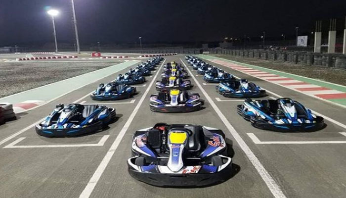 This image shows karts on a racing track. — Instagram/omnikartingcircuit