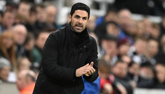 Arsenals Spanish manager Mikel Arteta gestures on the touchline during the English Premier League football match between Newcastle United and Arsenal at St James Park in Newcastle-upon-Tyne, north east England on November 4, 2023. — AFP/File