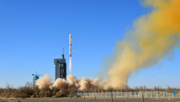 A Long March-2C carrier rocket carrying satellite MISRSAT-2 blasts off from the Jiuquan Satellite Launch Center in northwest China, December 4, 2023. — Xinhua