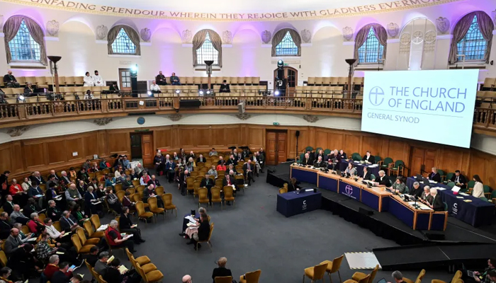 The Church of England (CoE) during a meeting in the Church House. — AFP/File