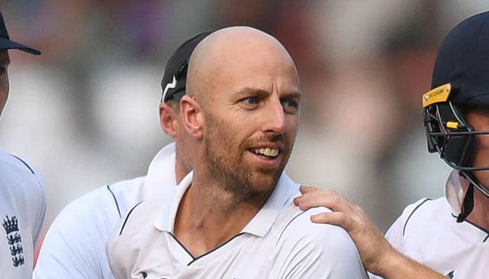 English cricketer Jack Leach can be seen in this image. — AFP/File