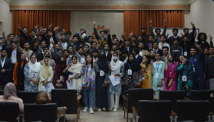 Participants posses during the ASME EFx 2024 was organized by ASME, UET Peshawar on February 27, 2024. — Facebook/University of Engineering and Technology, Peshawar