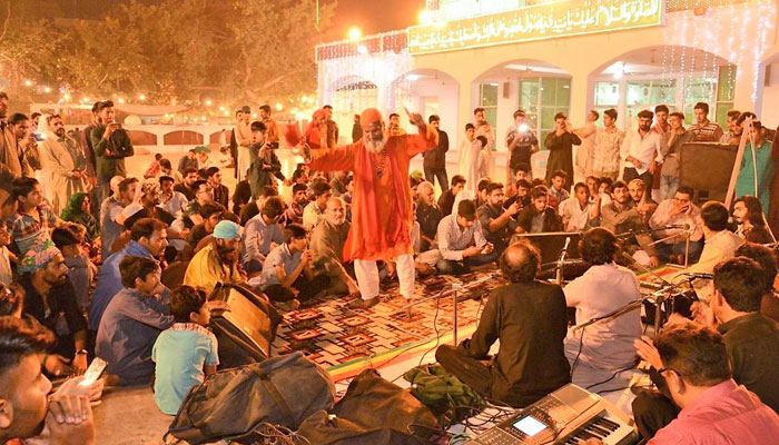 People attends the eve of Mela Charaghan and annual Urs of Hazrat Shah Hussain this image released on April 24, 2019. — Facebook/Pakistan Tours-Tourism Guide