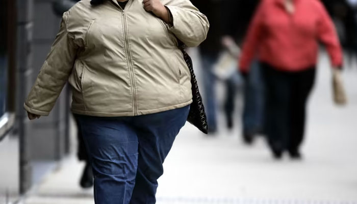 A representational image of an obese person can be seen walking on a street in this file image. — AFP/File