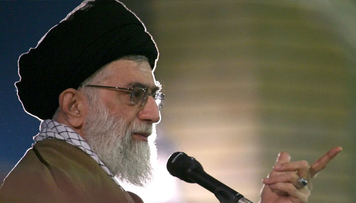 Irans supreme leader Ayatollah Ali Khamenei speaks to Iranian Air Force commanders in Tehran, 08 February 2007. — AFP File