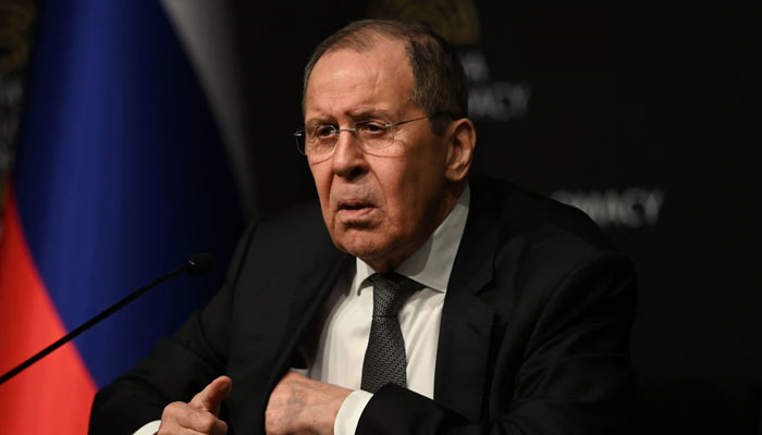 Russias Minister of Foreign Affairs Sergey Lavrov speaks during a press conference. — AFP/File