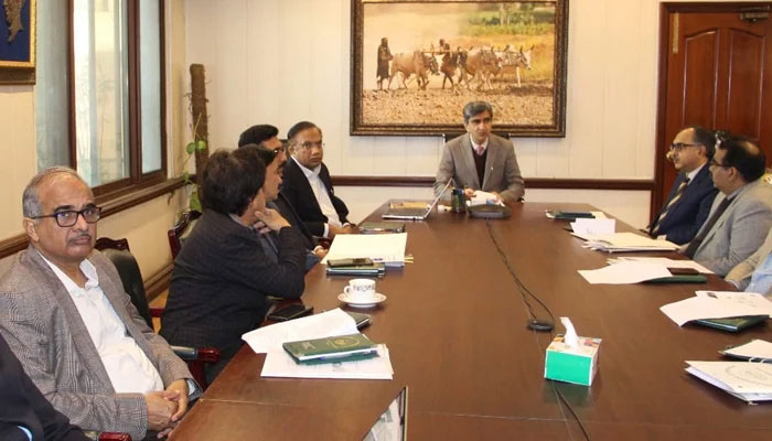 Planning and Development Board Chairman Iftikhar Ali Sahoo chairs a meeting on February 7, 2024. — Facebook/Planning & Development Board, Govt. of the Punjab