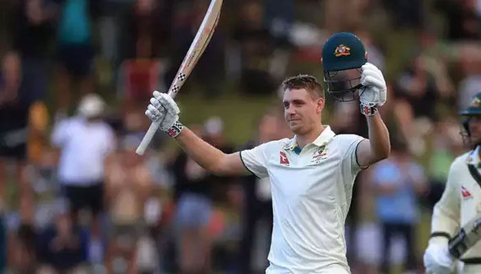 Australian Batter Cameron Green celebrates his Test match hundred. — AFP/File