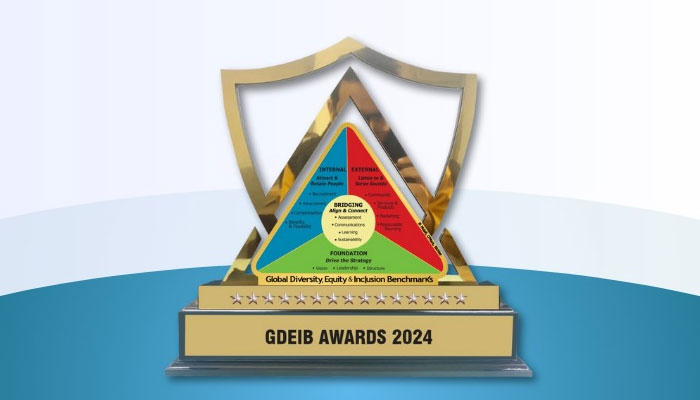 The Global Diversity, Equity & Inclusion Benchmarks (GDEIB) award. — Facebook/TheHRM/File