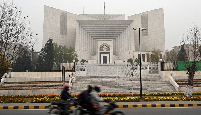 The Supreme Court SC building in Islamabad can be seen in this image. — AFP/File