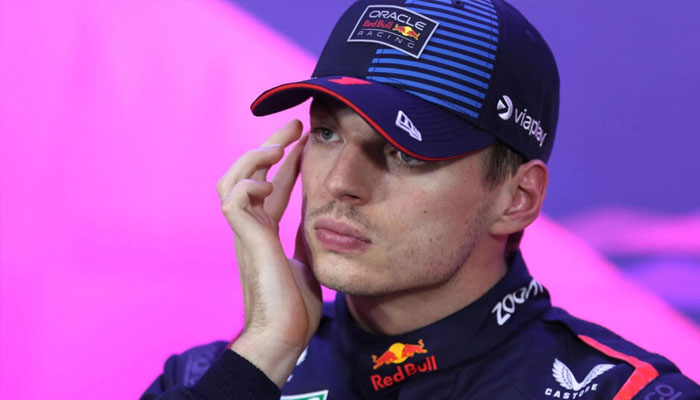 Formula 1 racer Max Verstappen gestures during an event. — AFP/File