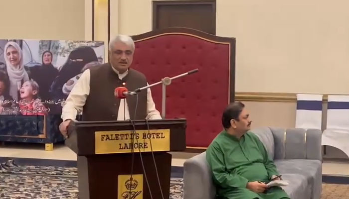 In this still, Provincial Minister for Specialised Healthcare and Medical Education Khawaja Salman Rafique addresses an event on April 7, 2024. — Facebook/Khawaja Salman Rafique